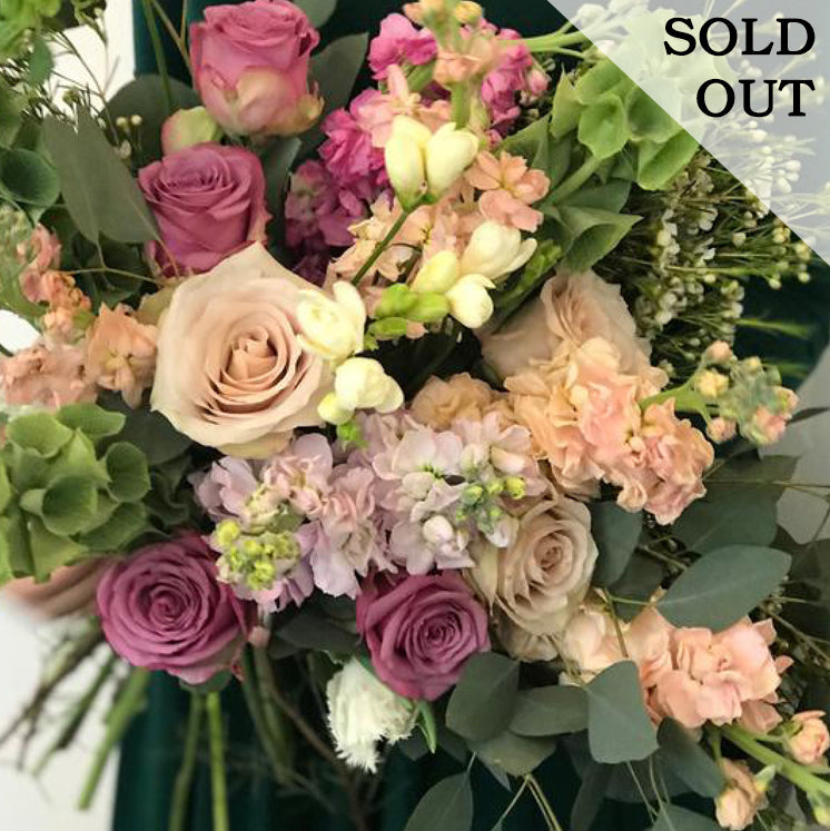 Spring Spiral Bouquet with Flowers & Bread Trove Warehouse