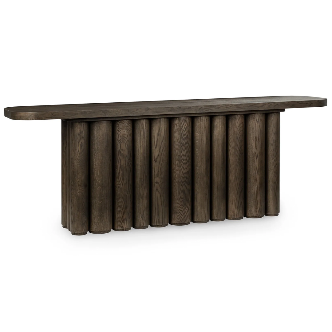 Tiber Oak Wood 90" Console Table