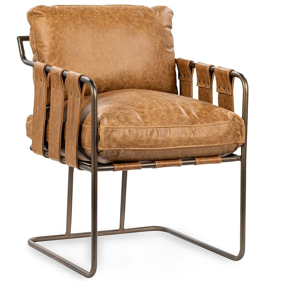 Strapling Leather Dining Chair