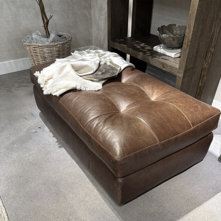 Nest Leather Ottoman