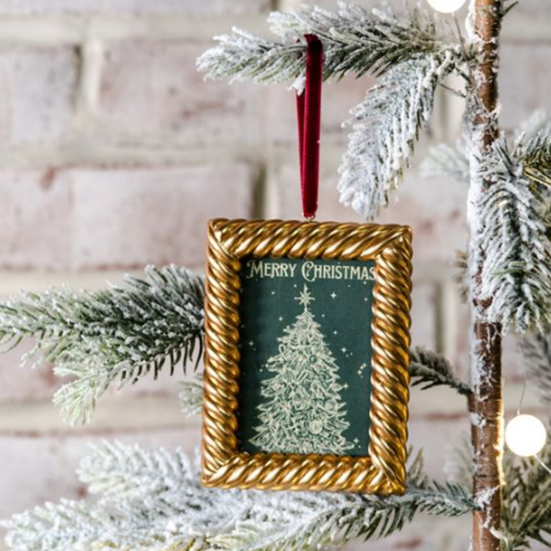 Gold Square Ornament