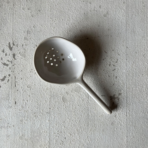 Stoneware Strainer Spoon - Ocean Springs Mercantile