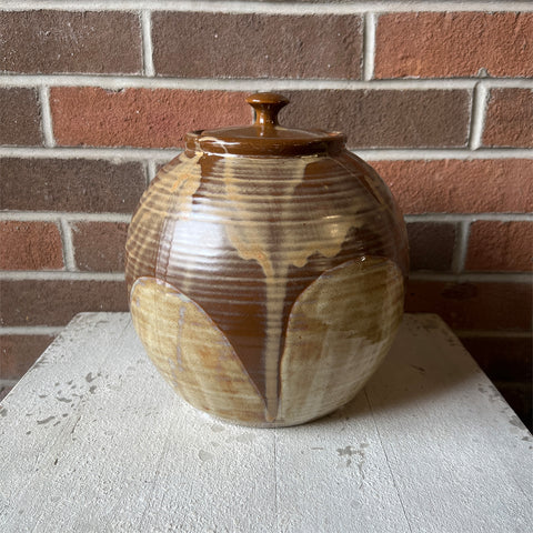 Stoneware Jar w/ Lid
