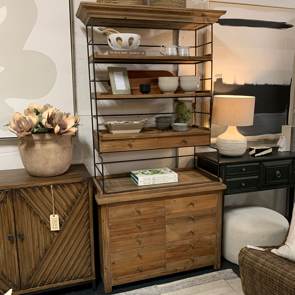 Wooden bakers rack with drawers hotsell