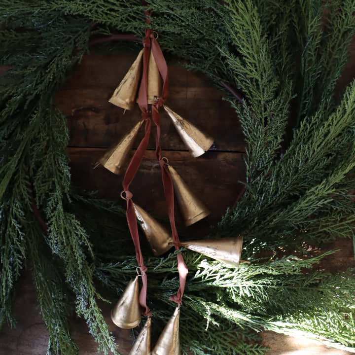 Ribbon Door Hanger w/ Bells