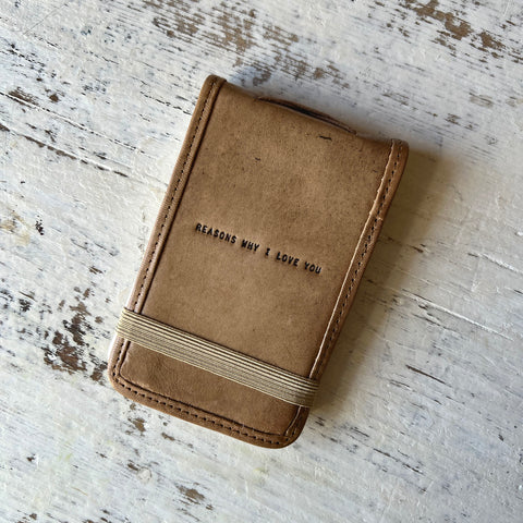Mini Leather Journal - Reasons Why I Love You