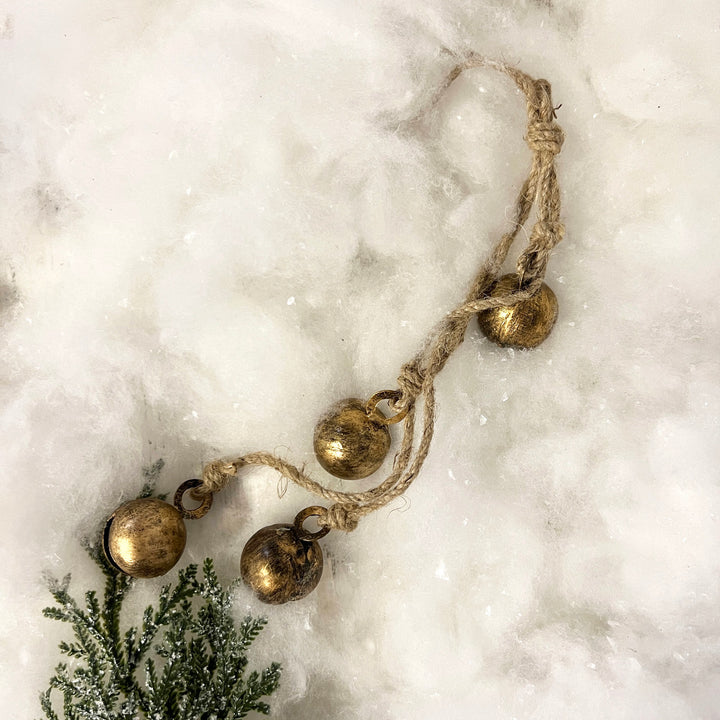 Brass Jingle Bells on Jute