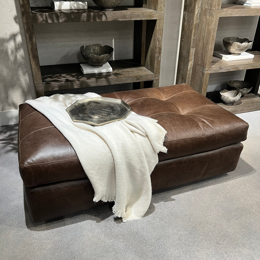 Nest Leather Ottoman
