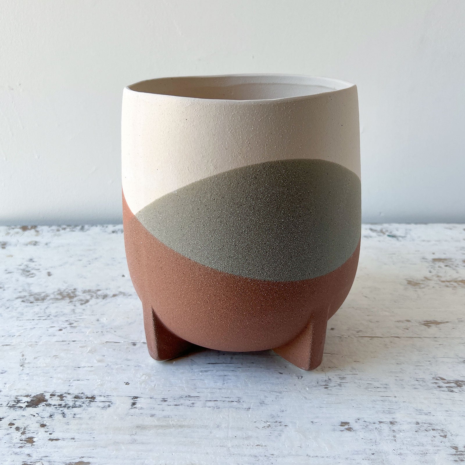 footed planter pot Bloomingville Stoneware Footed Planter Pot