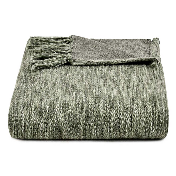 Grass green throw online blanket