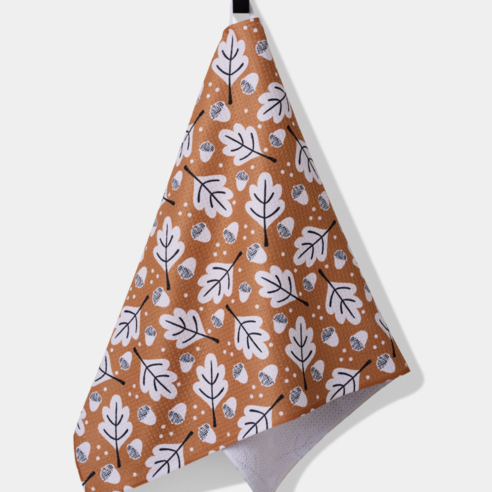 Falling Acorns Tea Towel