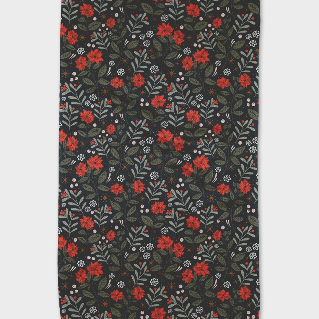 Holiday Floral Tea Towel