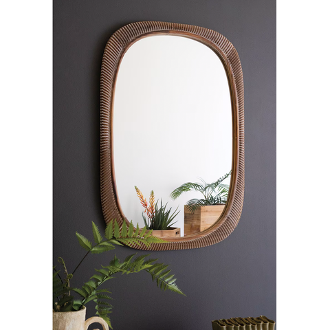 Carved Wooden Framed Mirror