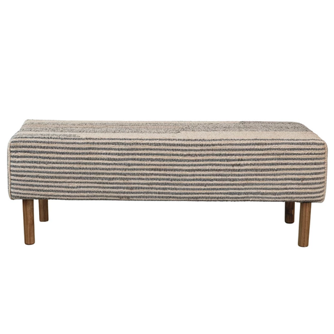 Upholstered Bench - Striped