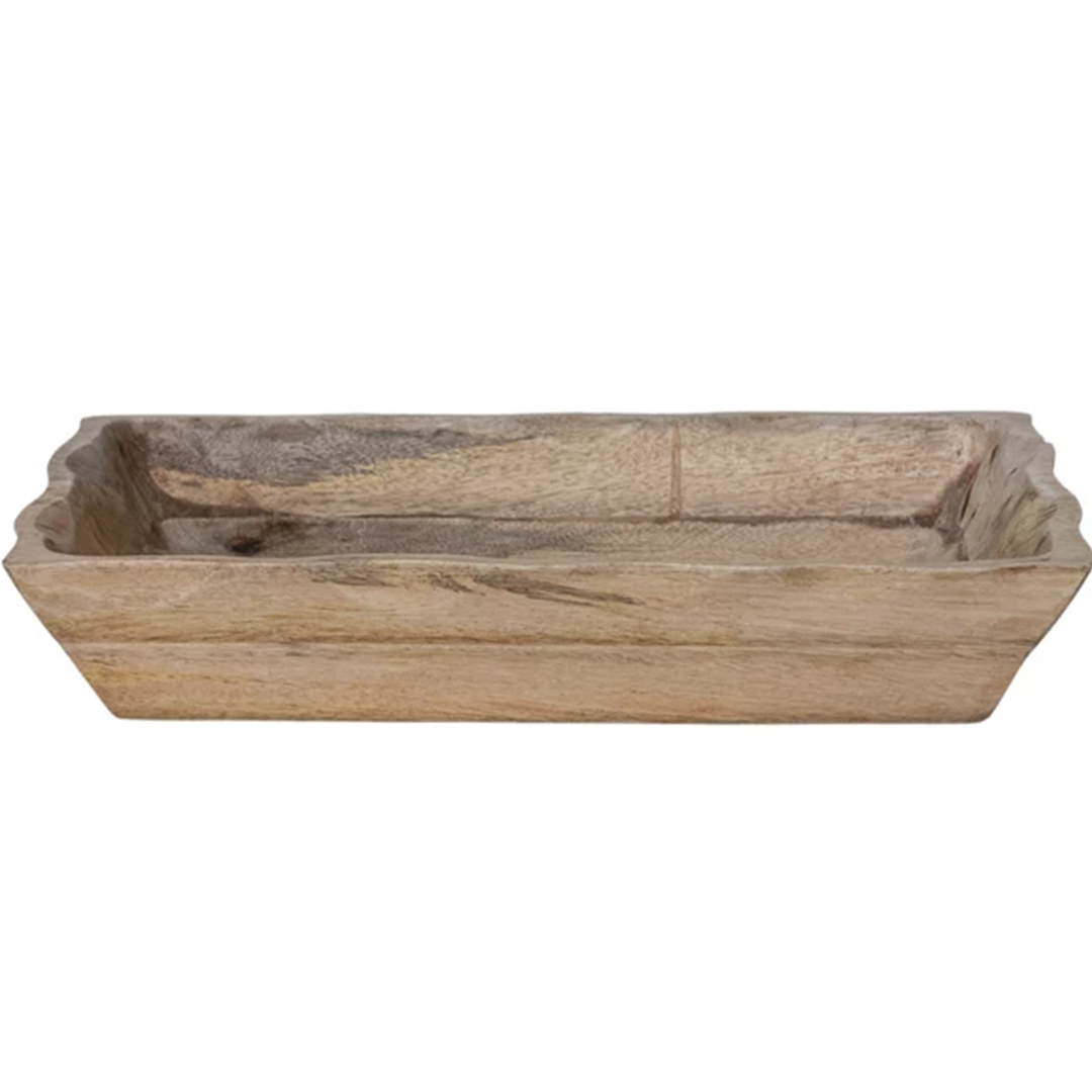 Mango Wood Tray , Scalloped