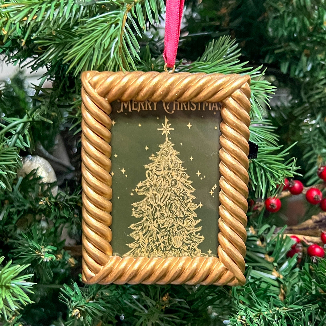 Gold Square Ornament