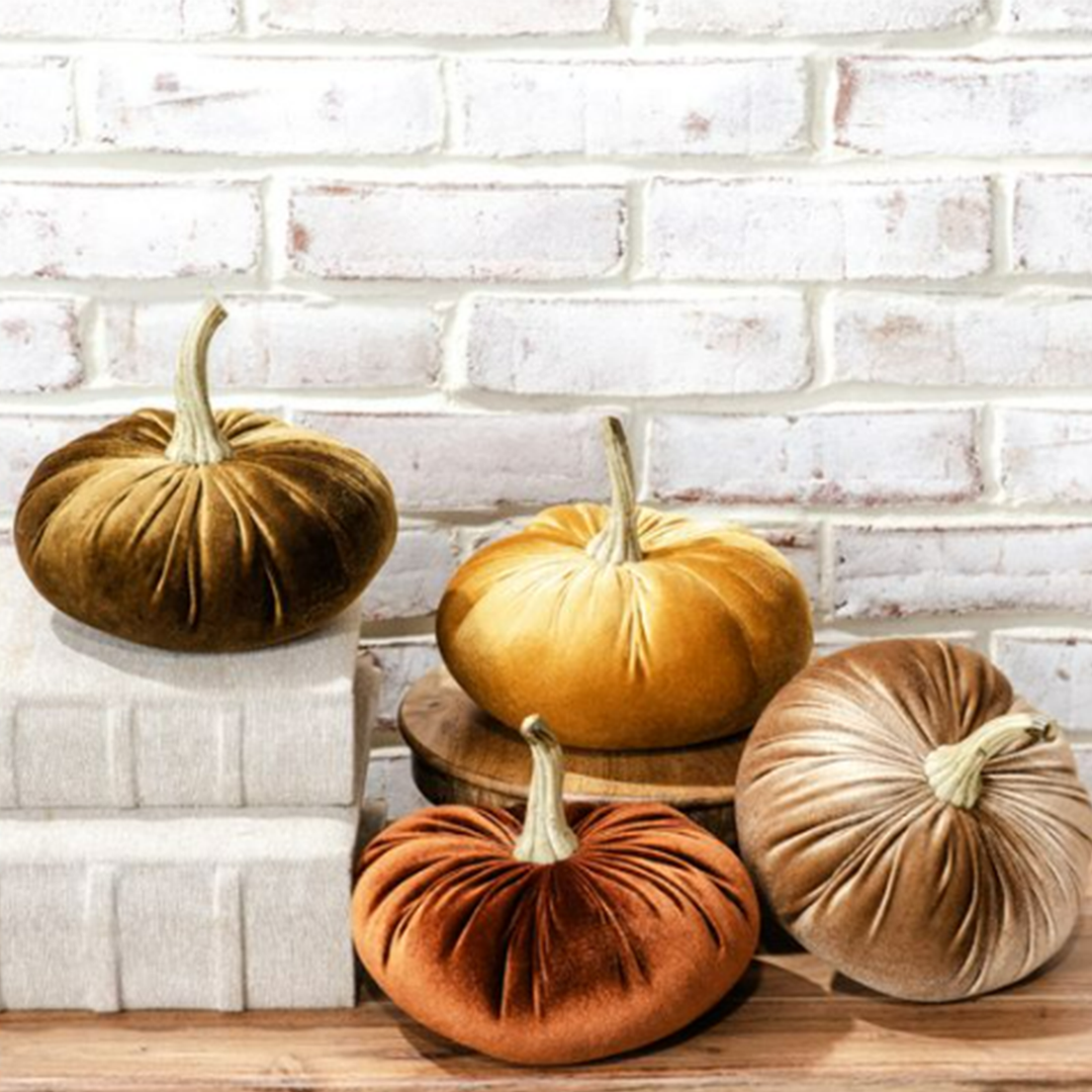 7.5" Velvet Pumpkin