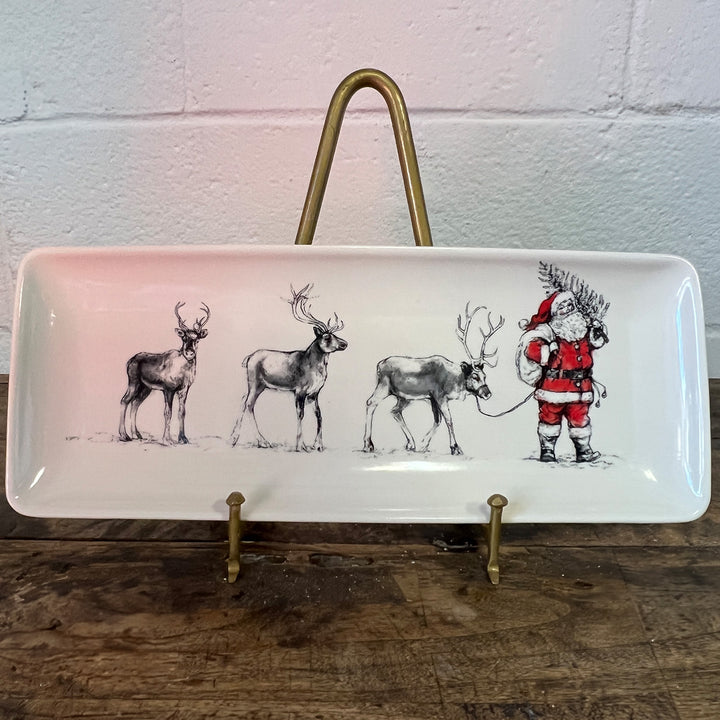 Santa Platter w/ Reindeer
