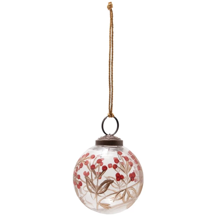 Etched Ornament w/ Berry