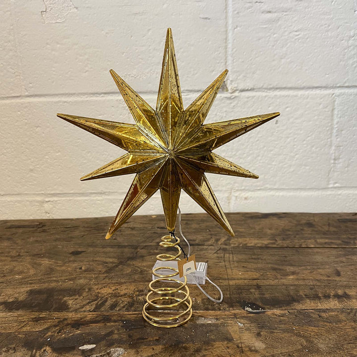 LED Star Tree Topper - Gold