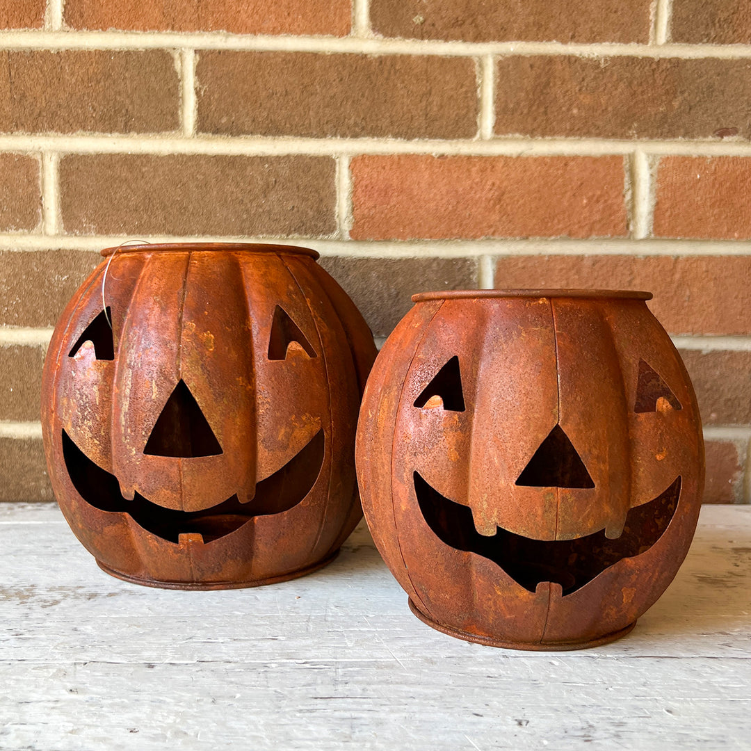 Jack-O-Lantern Candle Holder - 7"