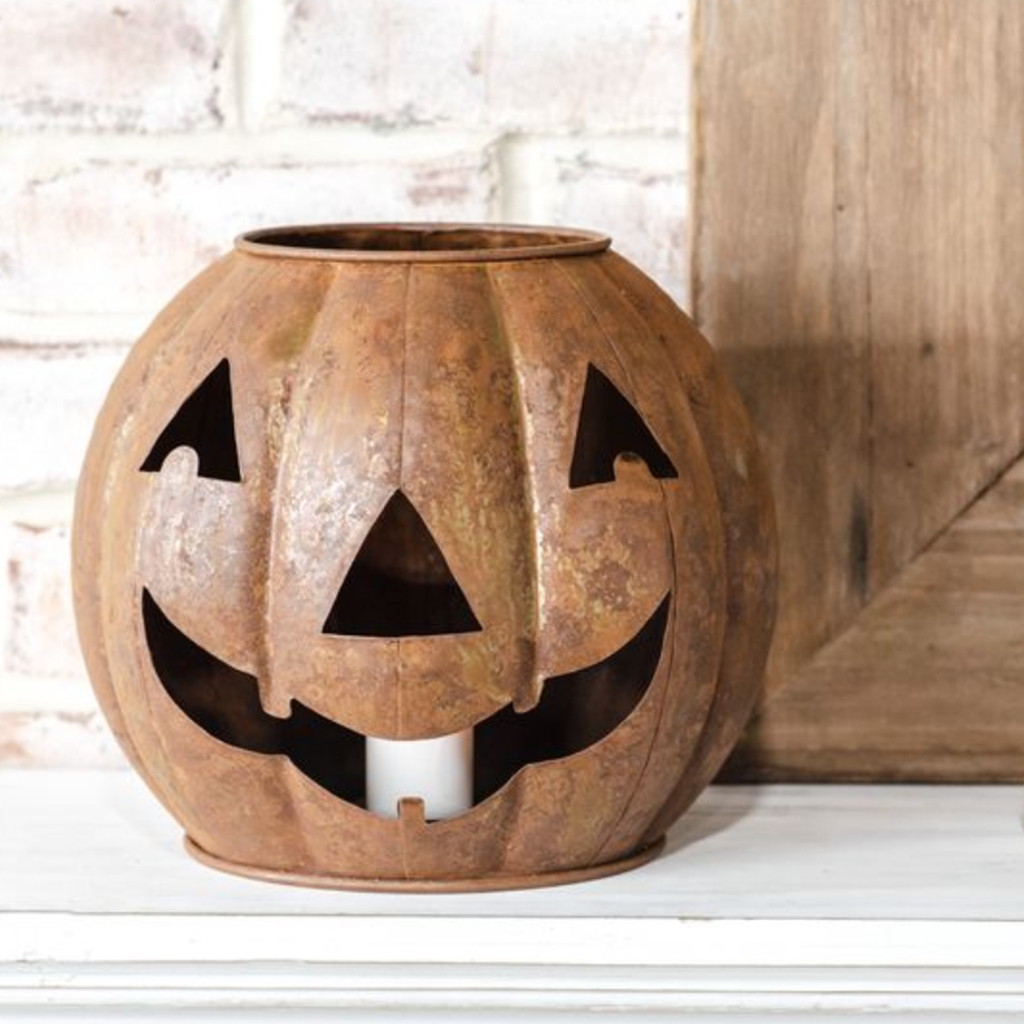 Jack-O-Lantern Candle Holder - 8"