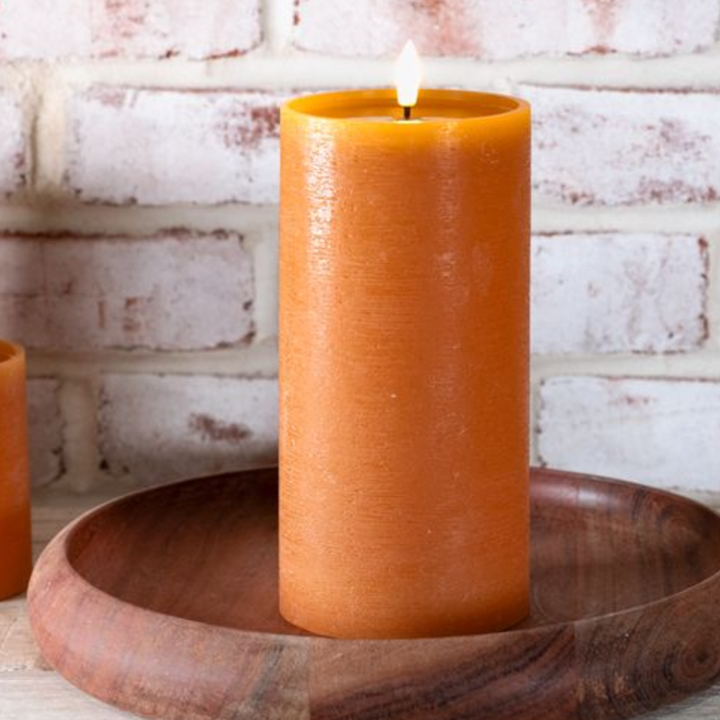 LED Pillar Candle - Orange