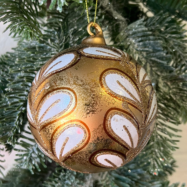 4" Glitter Ball Ornament