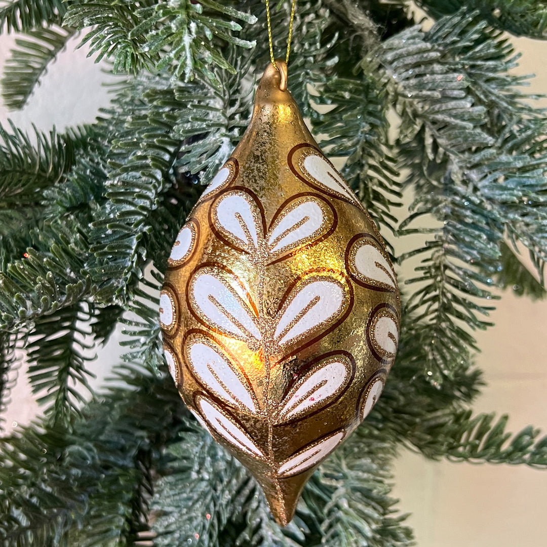 5" Glitter Finial Ornament