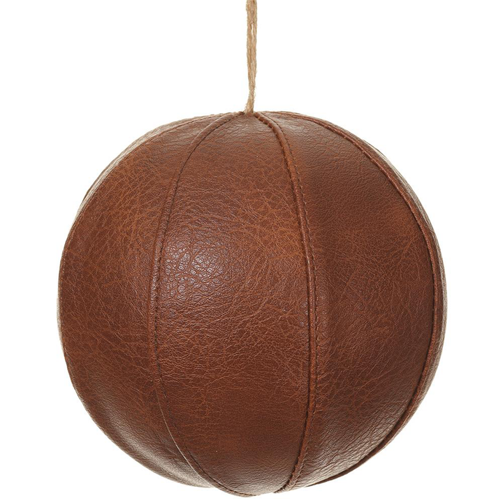 4" Faux Leather Ball Ornament