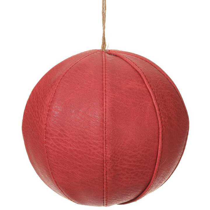 5" Faux Leather Ball Ornament