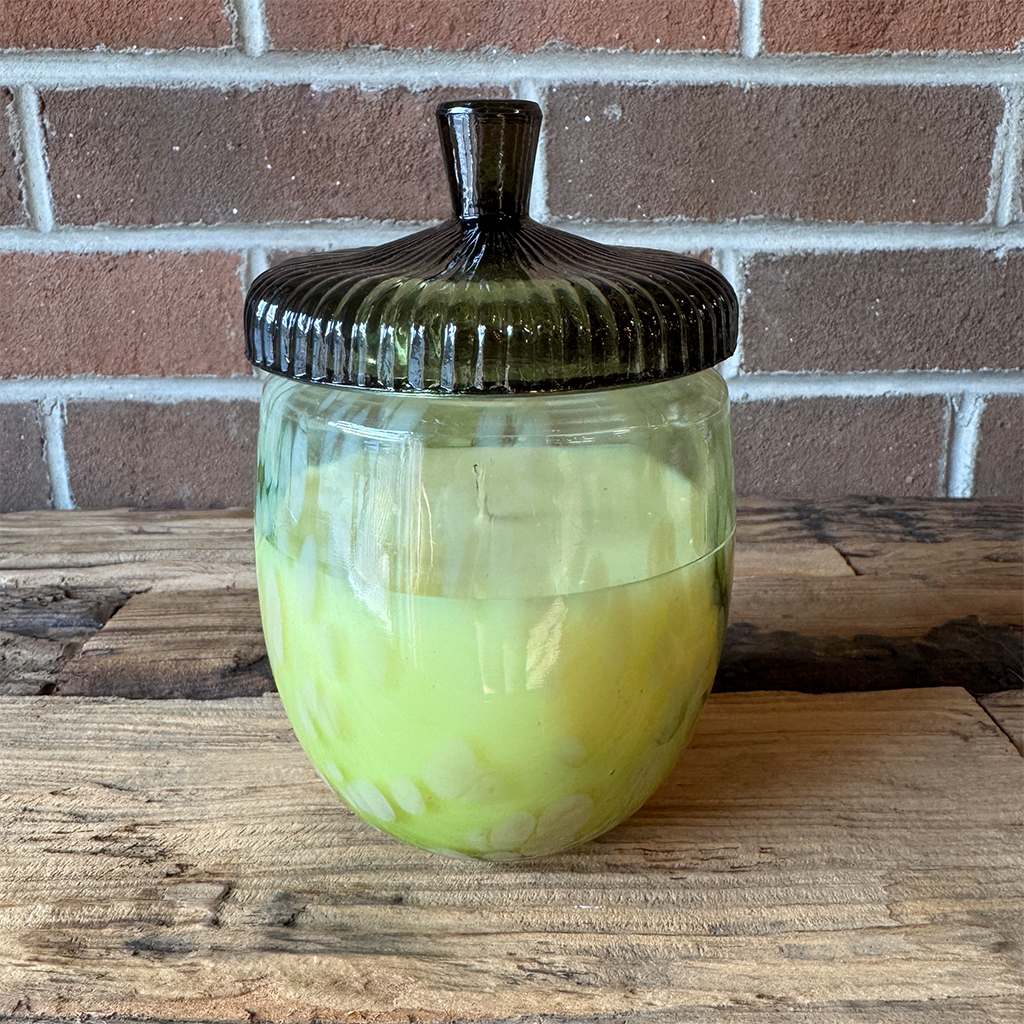 Glass Acorn Candle - Leaves & Acorns