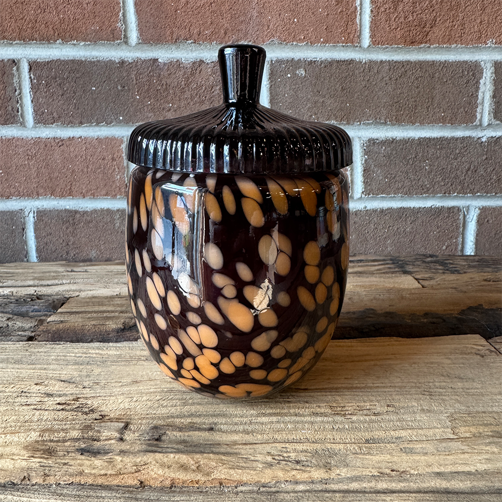 Glass Acorn Candle - Midnight Pumpkin