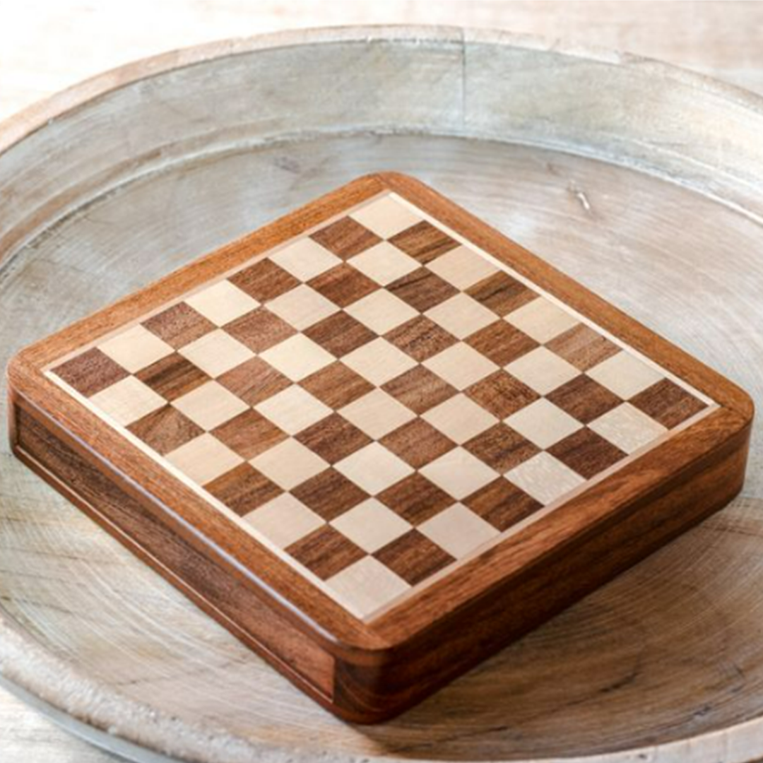 Acacia Wood Magnetic Chess Set