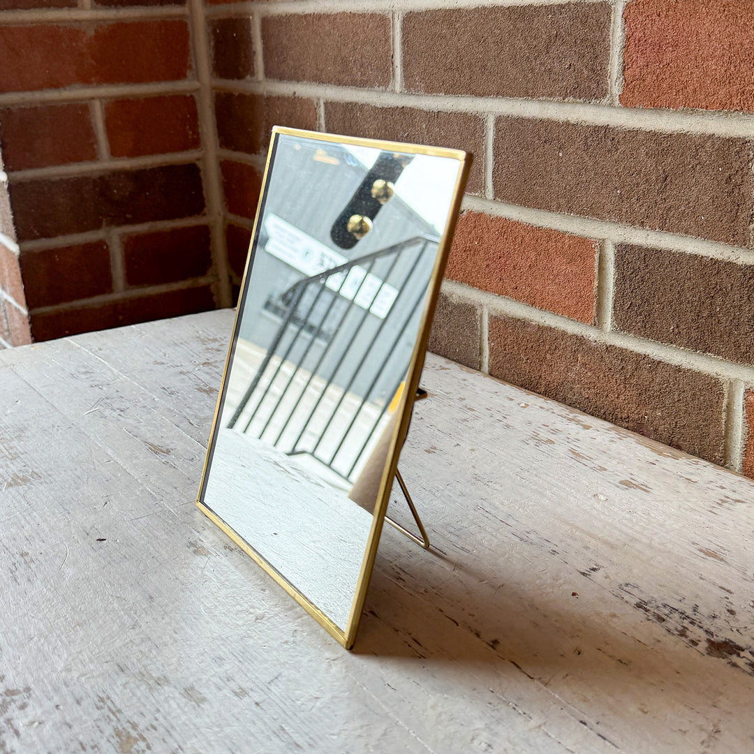 Brass Standing Mirror
