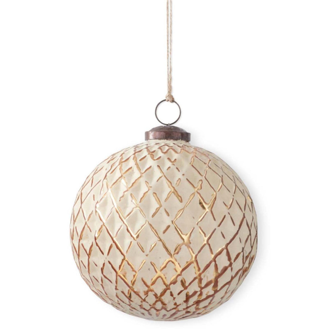 Cream & Gold Ornament