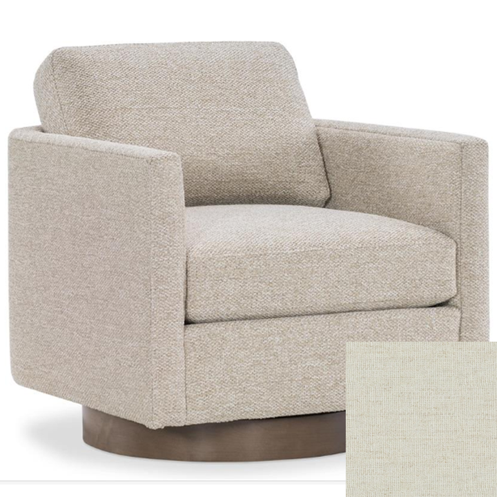 Owen Exposed Wood Swivel Chair