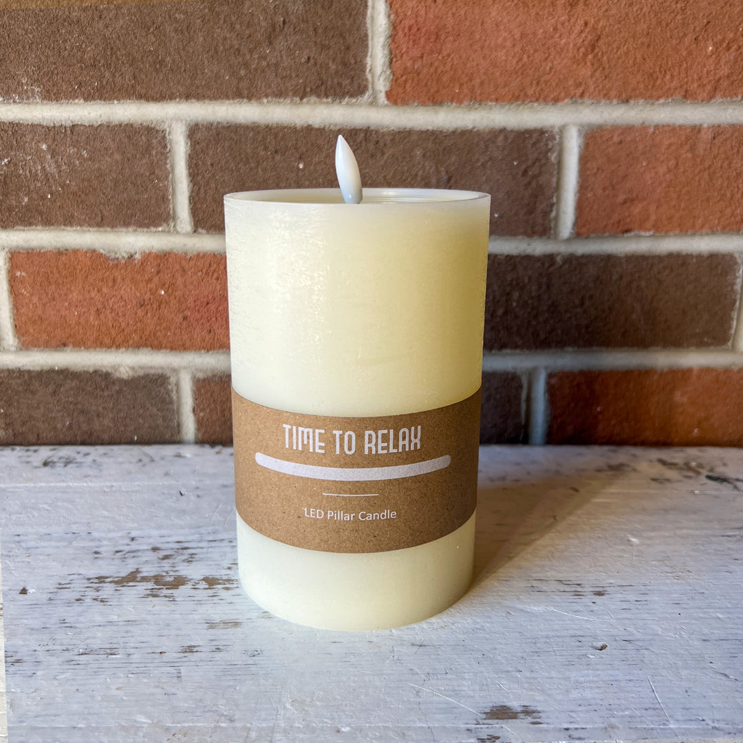 6" Wide LED Pillar Candle