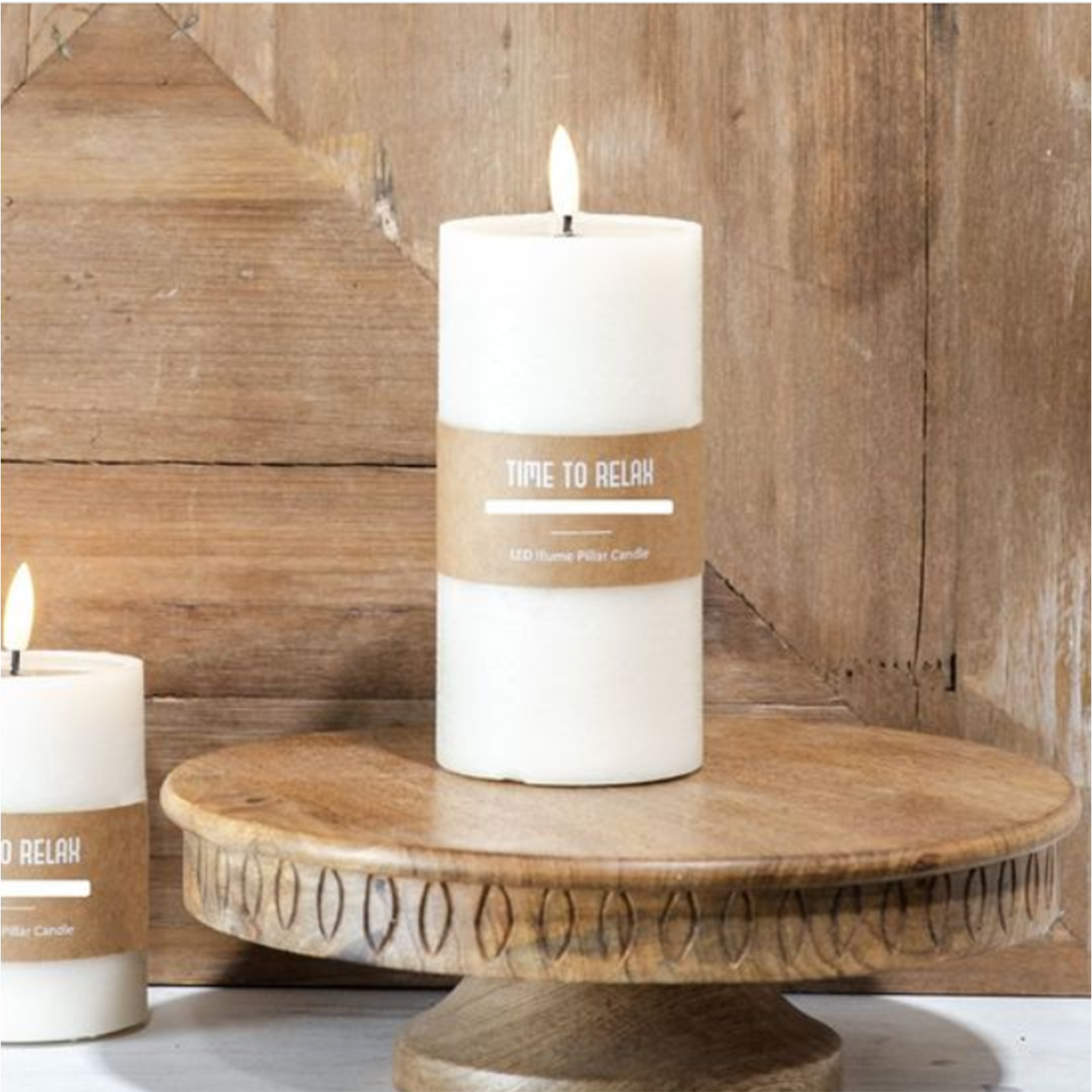 6" Wide LED Pillar Candle
