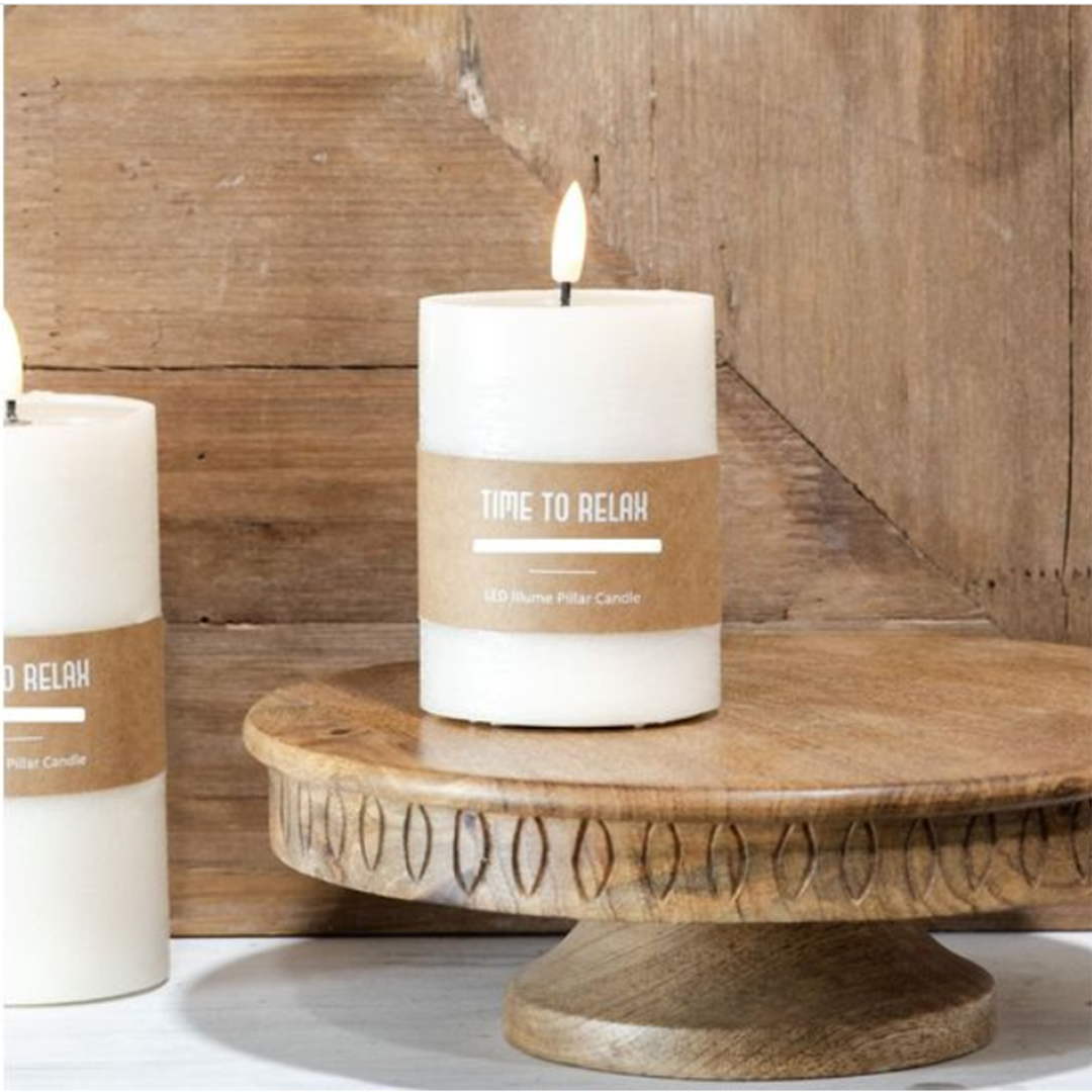 4" Wide LED Pillar Candle