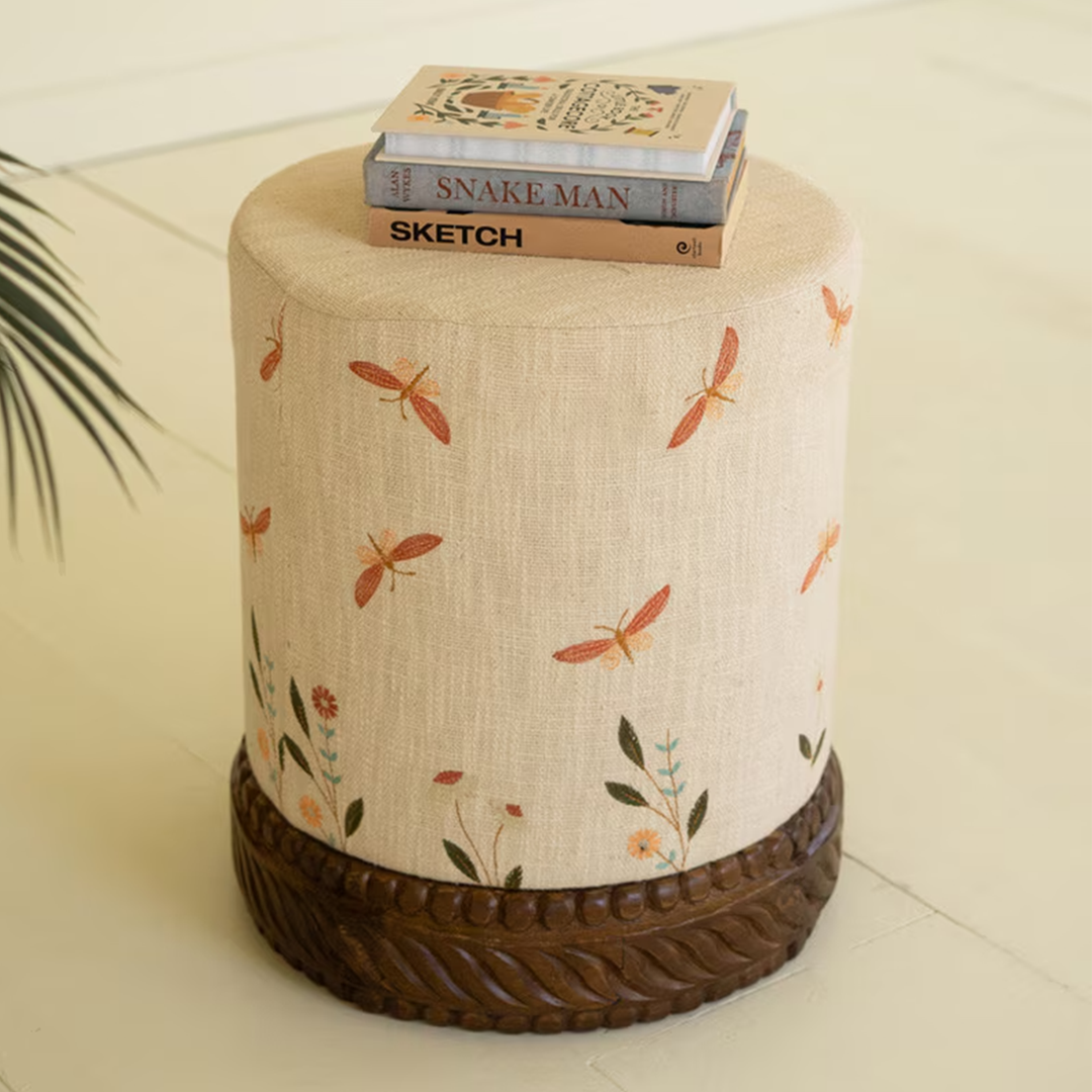 Cream 16" Ottoman