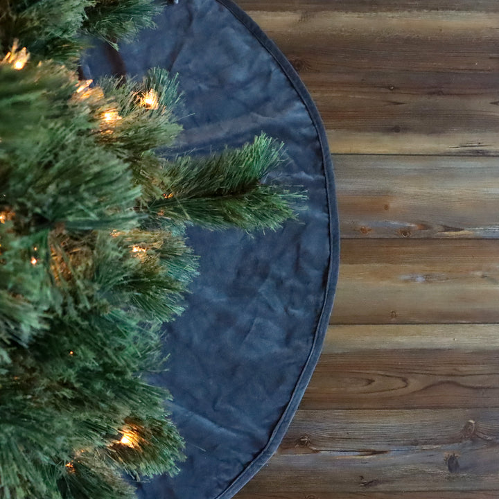 Velvet Tree Skirt - Dark Grey