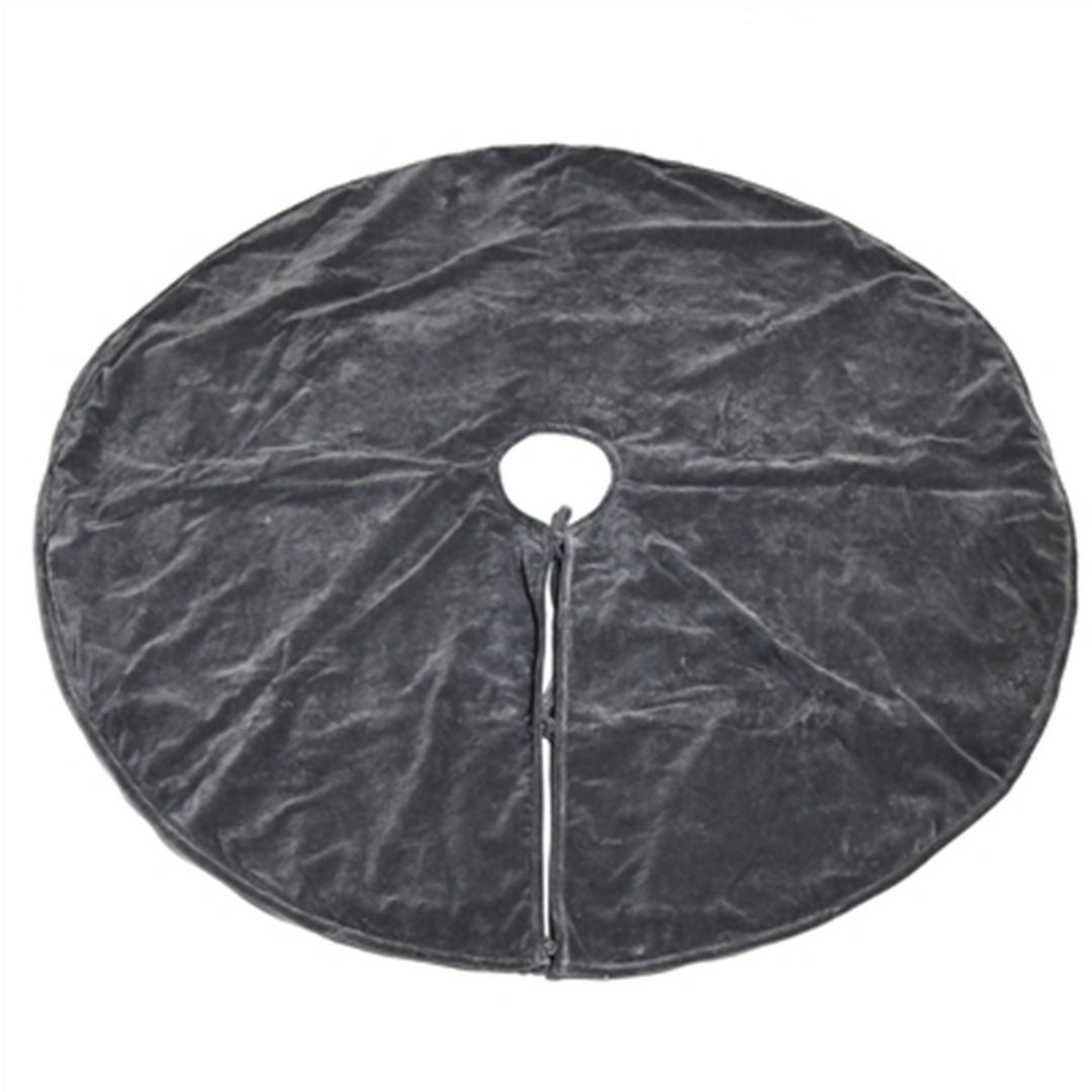 Velvet Tree Skirt - Dark Grey