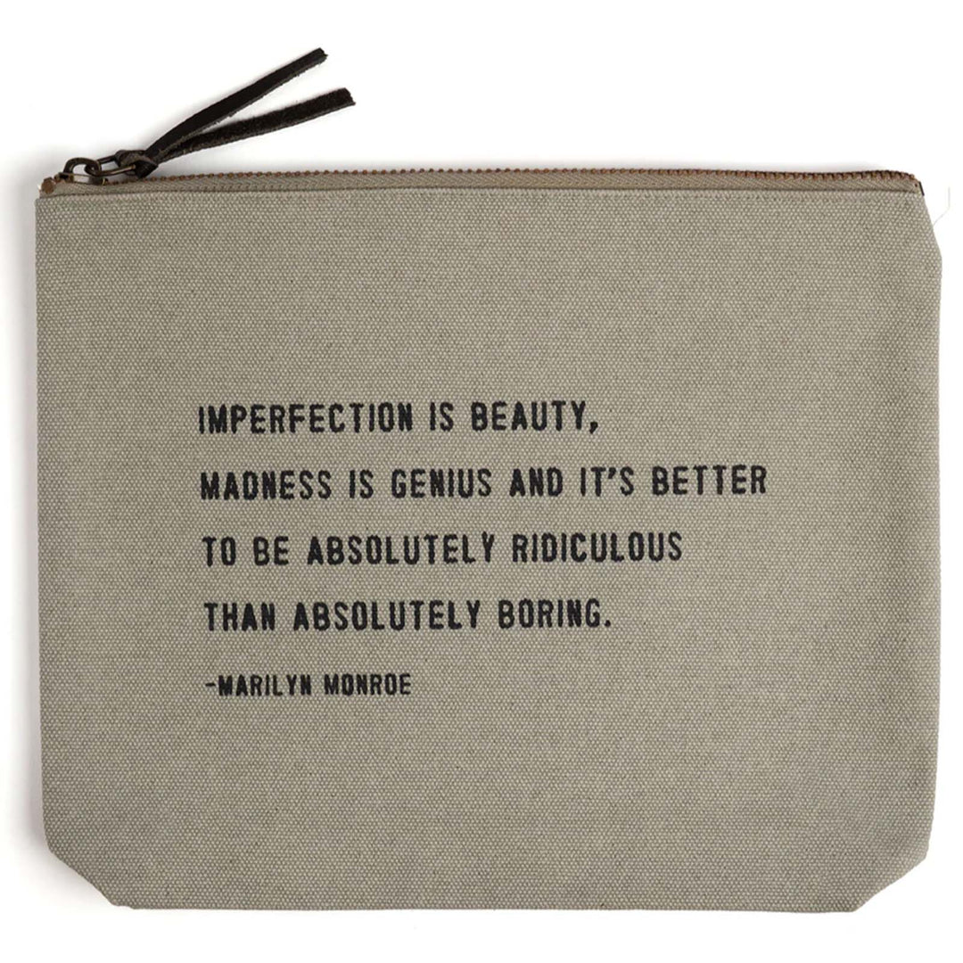 Canvas Zip Bag - Imperfection Is Beauty