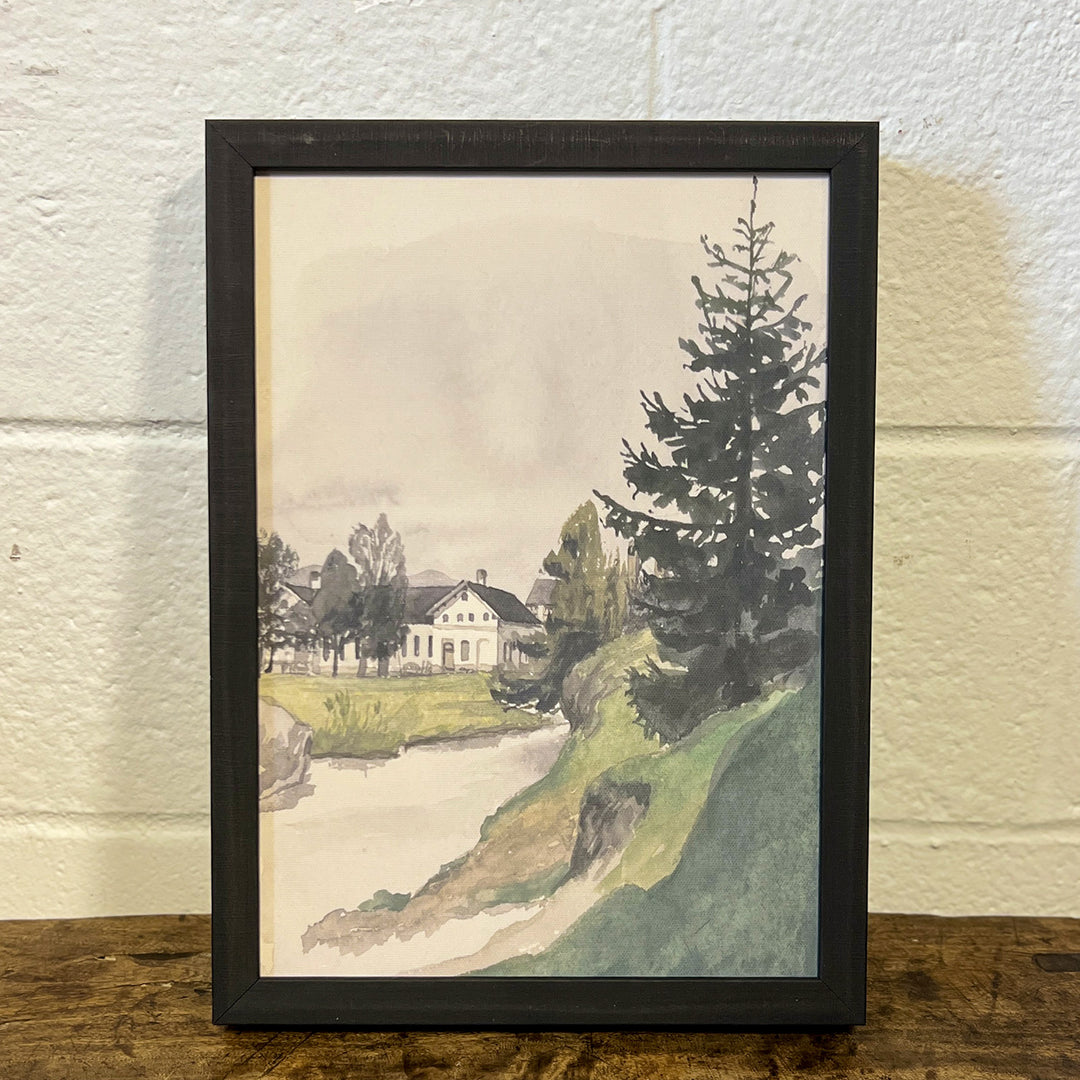 Muted Watercolor Lakeside