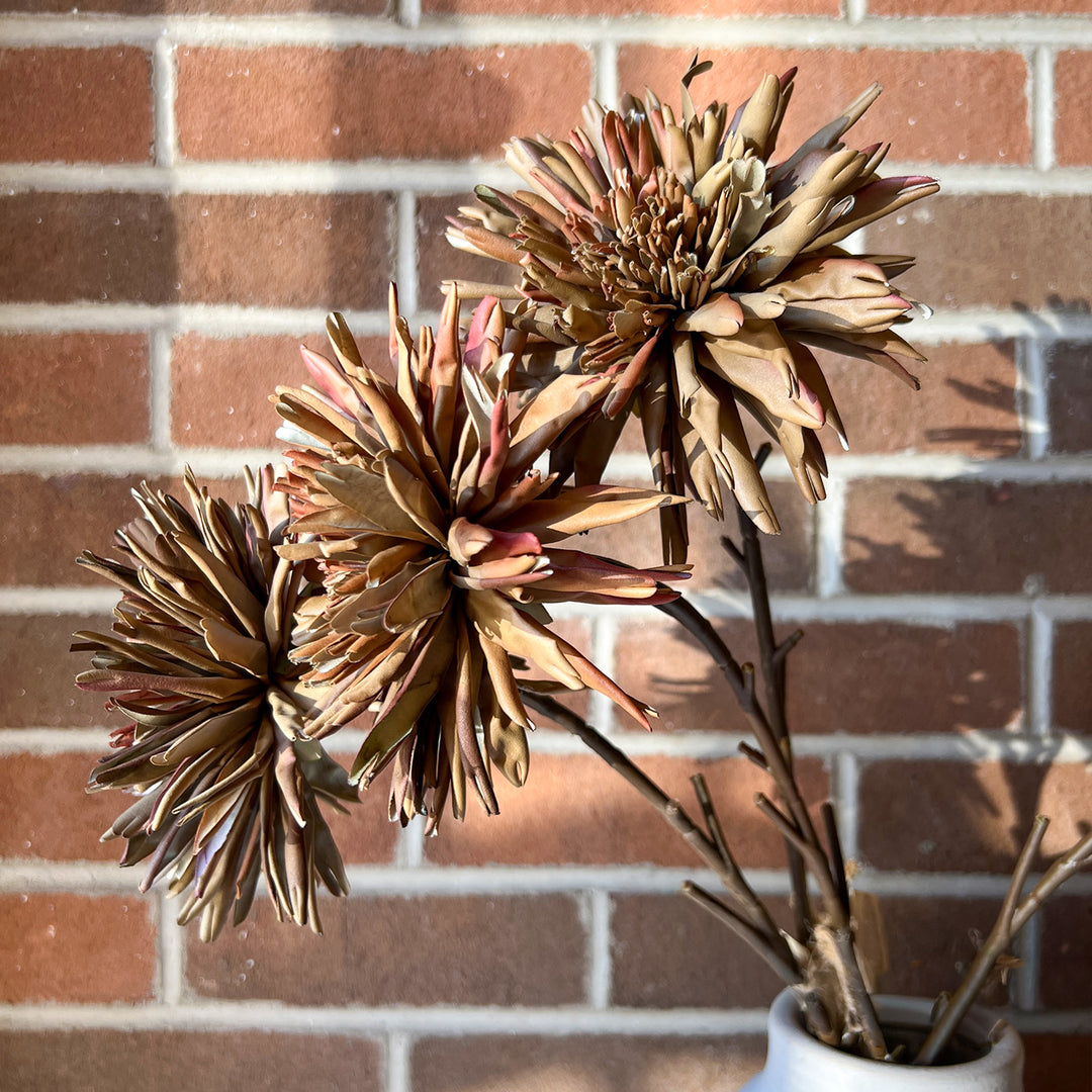 Dahlia Real Touch Stem, Russet