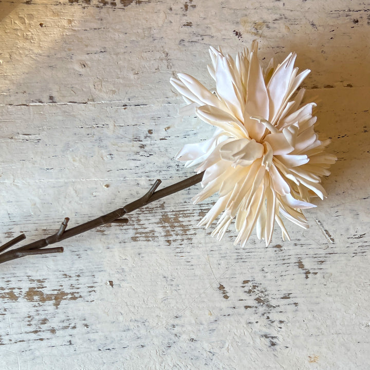 Dahlia Real Touch Stem, Cream