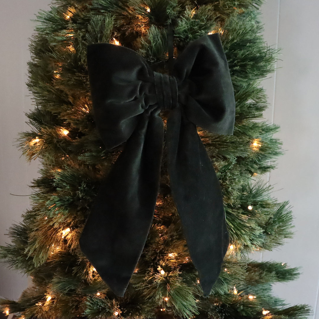 Velvet Bow - Deep Green