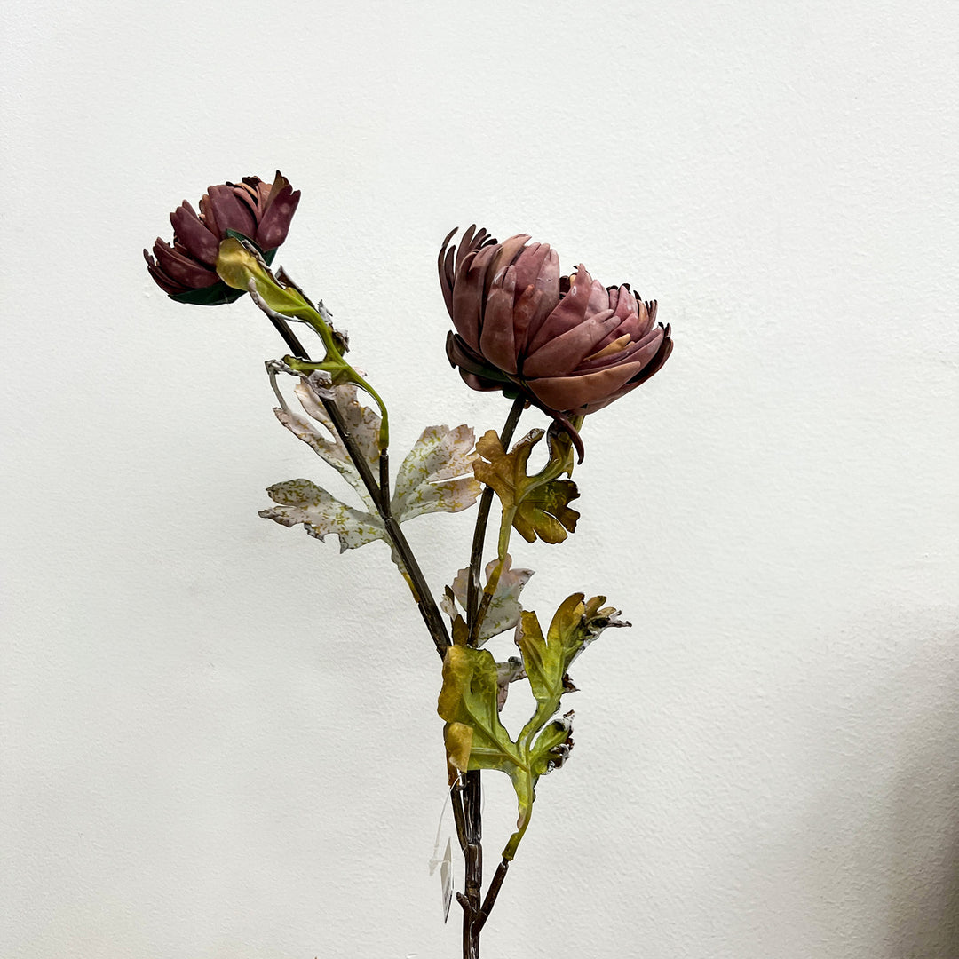 Real Touch Blooming Dahlia Spray, Burgundy