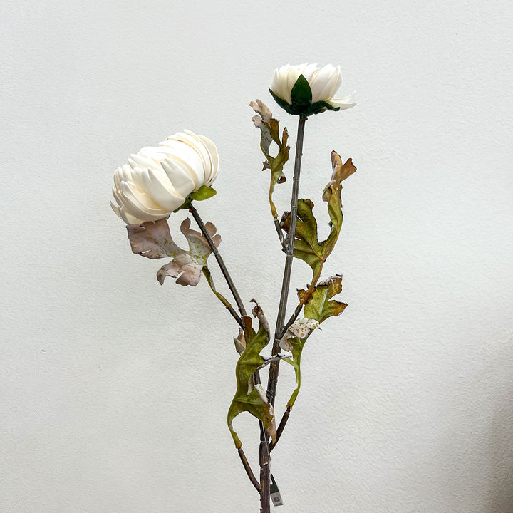 Real Touch Blooming Dahlia Spray, Cream